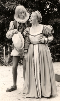 Freddie as Sir Andrew Aguecheek in 1955